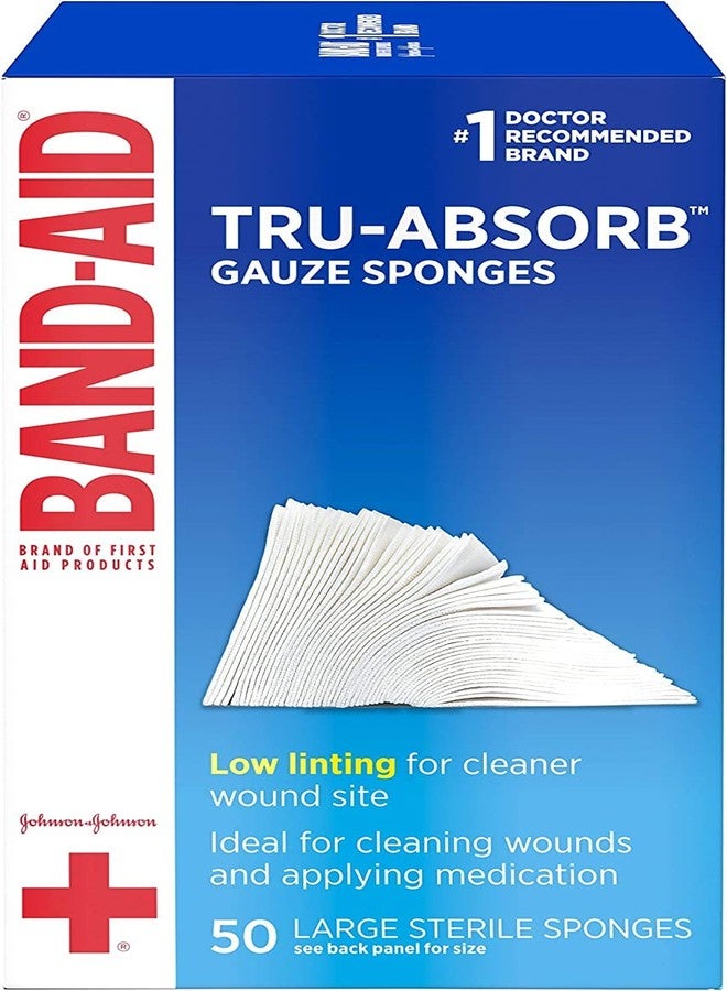 Johnson & Johnson BAND-AID® Brand TRU-ABSORB™ Gauze Sponges 4X4IN, 50 Count - Image 3